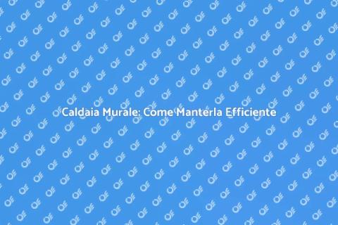 Manutenzione Caldaia Murale: Guida Essenziale