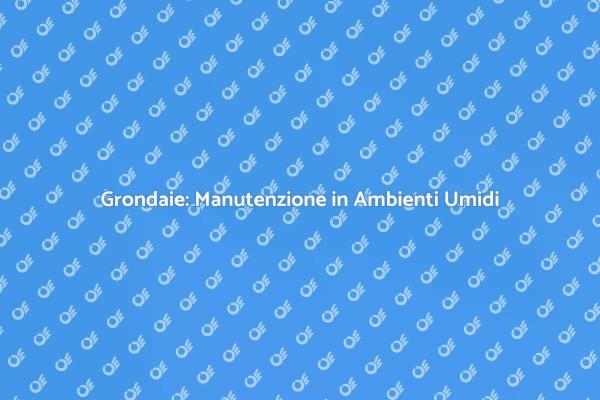 Manutenzione Grondaie: Cosa Sapere