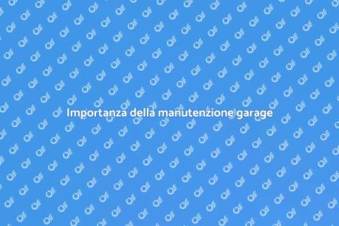 Manutenzione annuale automazione garage