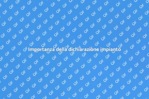 Dichiarazione di rispondenza impianto