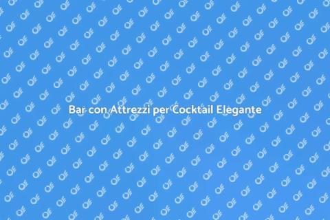 Bancone Bar con Attrezzi da Cocktail
