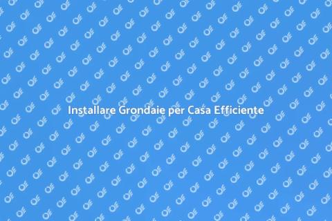 Nuova Grondaia in Alluminio Termoisolante