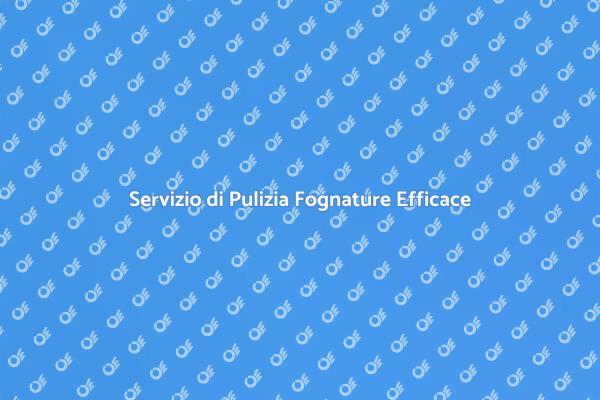 Fognature e Pozzi Neri: Pulizia Necessaria