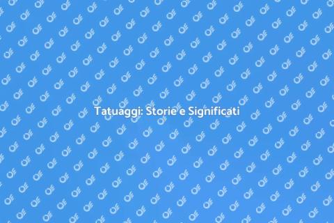 Tatuaggi: Arte e Storia Personale