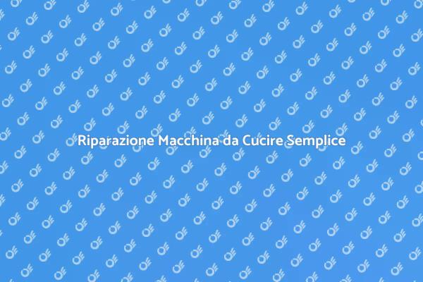 Ripara la tua Macchina da Cucire Ora
