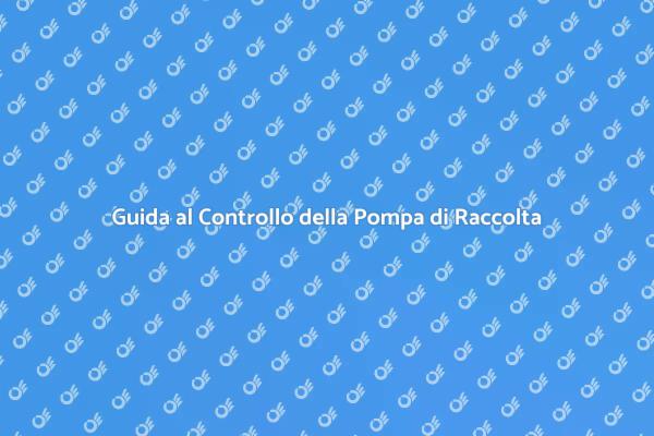 Manutenzione della Pompa di Raccolta