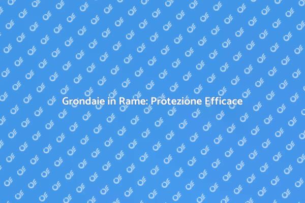 Investi in Grondaie in Rame Sostenibili