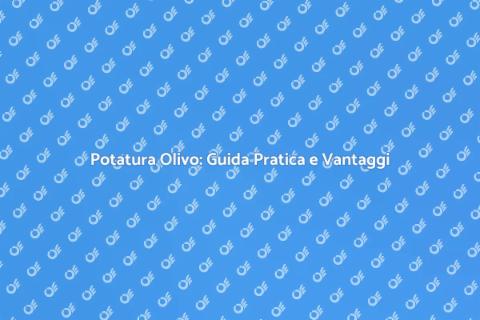 Potatura Olivo: Arte e Tecnica Essenziale