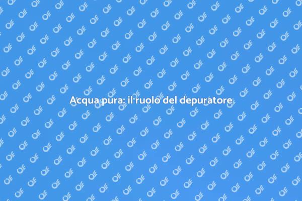 Perché un depuratore d'acqua è essenziale