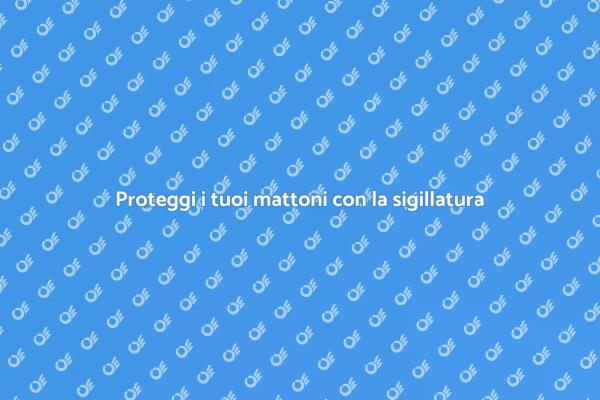 La sigillatura dei mattoni per la tua casa