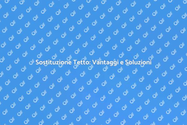 Sostituzione del Tetto: Tutto Quello che Devi Sapere