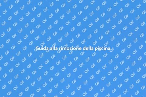 Rimuovere una piscina interrata