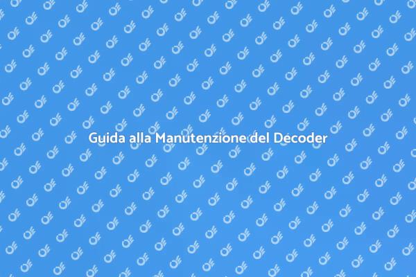 Manutenzione Decoder: Perché è Fondamentale