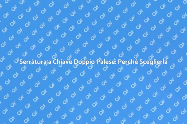 Serratura Doppio Palese: Proteggi la Tua Casa