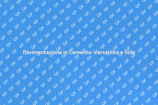 Lastricato in Cemento: Eleganza e Resistenza