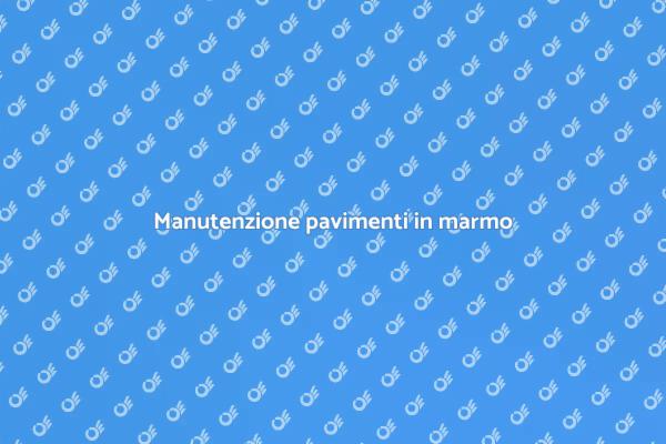 Preserva il tuo pavimento in marmo