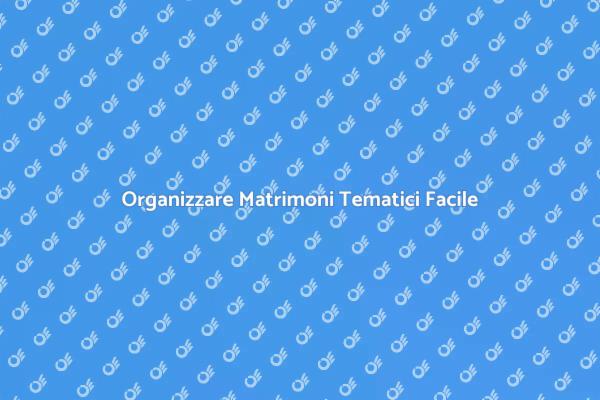 Matrimonio senza Stress con un Planner