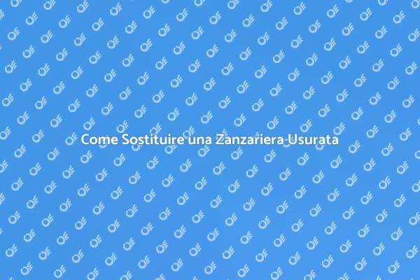Sostituzione Zanzariera: Cosa Sapere
