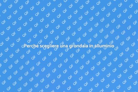 Grondaia in alluminio: installazione