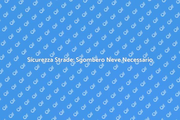 Sgombero Neve: Assicurati la Sicurezza