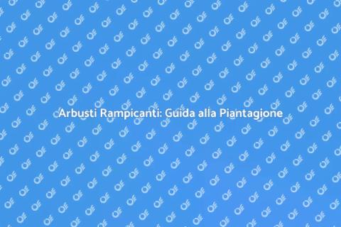 Piantare Arbusti Rampicanti