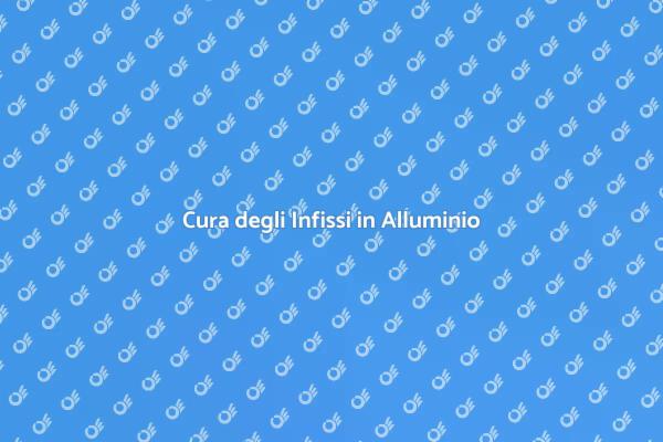 Manutenzione Essenziale Infissi in Alluminio