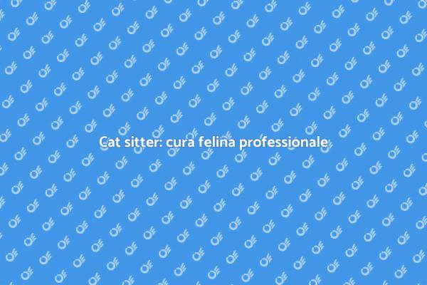 Cat sitter professionale per gatti felici