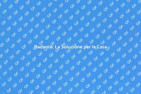 Badante Capace di Gestire la Casa