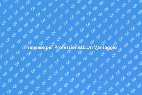 Lezione di francese per professionisti