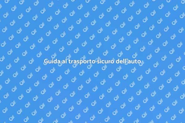 Sicurezza nel trasporto dell'auto