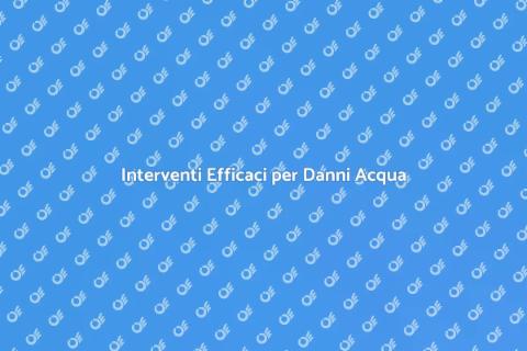 Riparazione Danni Acqua Professionale