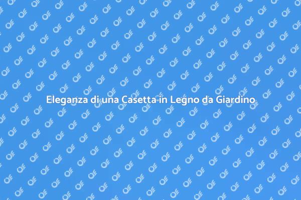 Casetta da Giardino in Legno Stile Coloniale