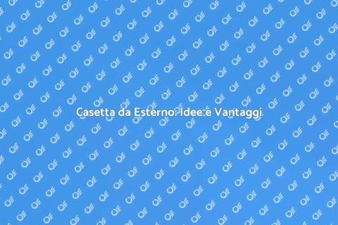 Costruzione Casetta da Esterno