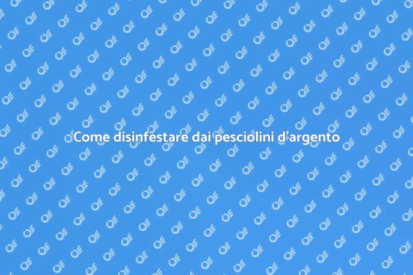 Elimina i pesciolini d'argento oggi stesso!