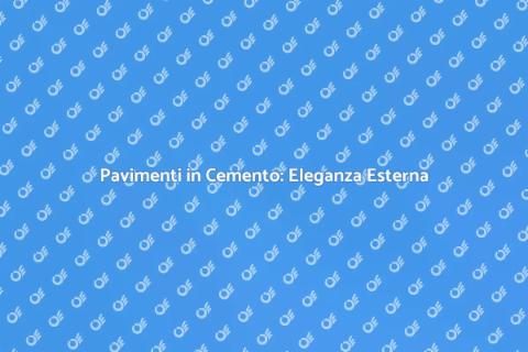 Pavimento in Cemento per Esterni