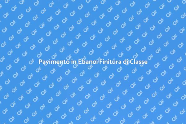 Eleganza del Pavimento in Ebano