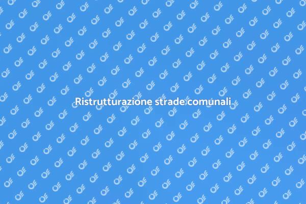 Asfaltatura: migliora le strade comunali