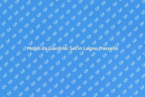 Set da Pranzo in Legno Massello