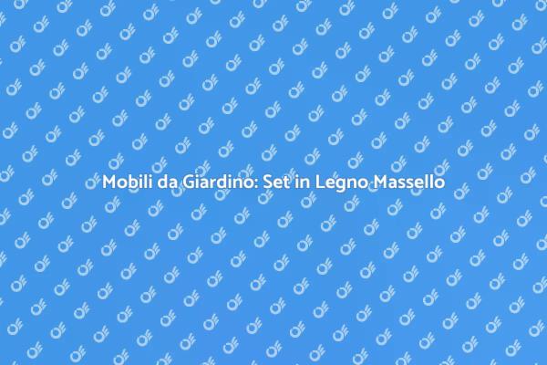 Eleganza e Comfort: Set da Pranzo Esterno