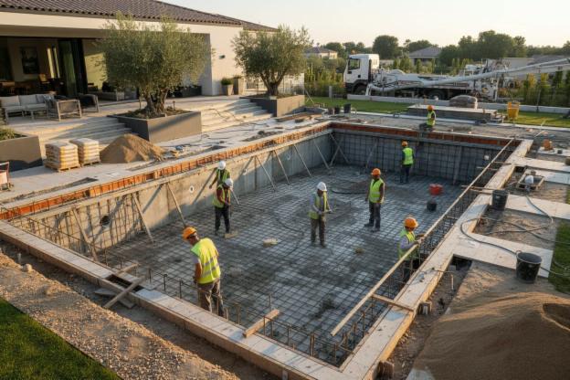 Costruire piscina in cemento
