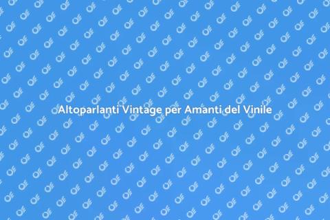 Sistema Vintage di Altoparlanti Vinile