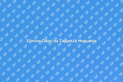 Rimuovere Odori da Moquette e Tappeti