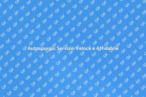 Autospurgo: La Soluzione Efficace