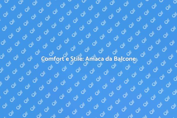 Relax Assicurato con un'Amaca da Balcone
