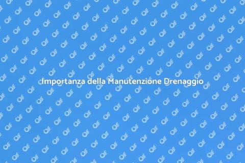 Manutenzione Canali Drenaggio Essenziale