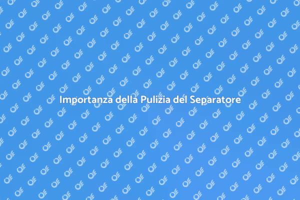 Manutenzione del Separatore di Grassi