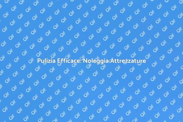 Noleggio per una Pulizia Efficace