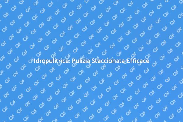 La Staccionata Perfetta con l'Idropulitrice