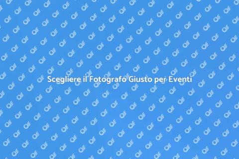 Fotografo Professionista per Eventi