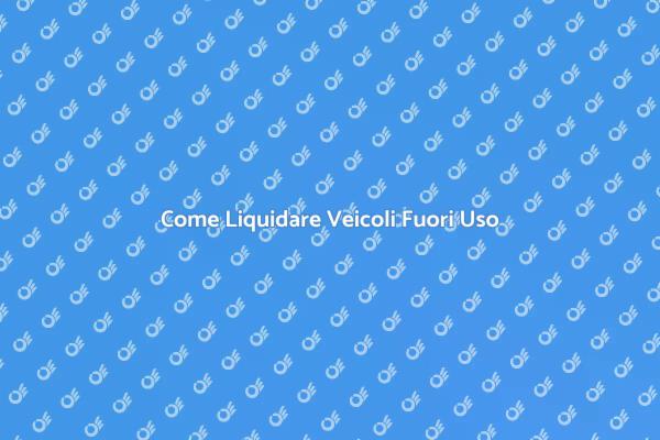 Dismissione di Veicoli Fuori Uso